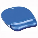 Fellowes Gel Mousepad/Wrist Rest - Crystals, Blue 91141