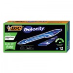 BIC RGLCG11-BE Gel-ocity Quick Dry Retractable Gel Pen, Medium 0.7mm, Blue Ink/Barrel, Dozen BICRGLCG11BE