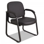 2824G Genaro Series Sled Base Guest Chair, Black Vinyl ALERL43C16