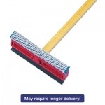 UNS 824 General-Duty Squeegee, 8" Sponge/Rubber Blade, Black/Red, 21" Metal Handle BWK824