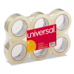 UNV63000 General-Purpose Box Sealing Tape, 48mm x 54.8m, 3" Core, Clear, 6/Pack UNV63000