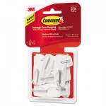 General Purpose Hooks, Medium, 2 lb Capacity, White, 7 Hooks & 8 Strips/Pack MMM17065VPES