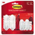 Command 17081-2VPES General Purpose Hooks Small/Medium, 3lb Cap, White, 4 Hooks & 8 Strips/Pack MMM170812VPES