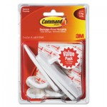 Command General Purpose Hooks Value Pack, Large, 5lb Cap, White, 3 Hooks & 6 Strips/Pack MMM17003VP3PK