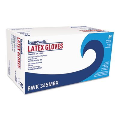 BWK345MCT General-Purpose Latex Gloves, Natural, Medium, Powder-Free, 4 2/5 mil, 1000/Ctn BWK345MCT