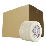 UNVUVS 51301 General Purpose Masking Tape, 24mm x 54.8m, 3" Core, 3/Pack, 12 Packs/Carton UNV51301CT