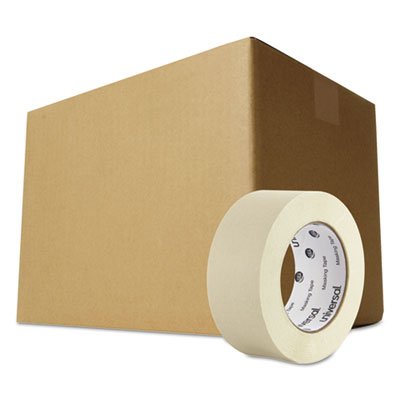 UNVUVS 51302 General Purpose Masking Tape, 48mm x 54.8m, 3" Core, 2/Pack, 12 Packs/Carton UNV51302CT