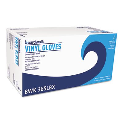 BWK365LCT General Purpose Vinyl Gloves, Clear, Large, 2 3/5 mil, 1000/Carton BWK365LCT