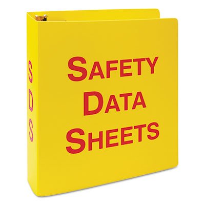 GHS SDS Binder, 8 1/2 x 11, 2 1/2" Capacity, Yellow/Red LMTHZRS642