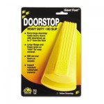 Master Caster Giant Foot Doorstop, No-Slip Rubber Wedge, 3-1/2w x 6-3/4d x 2h, Safety Yellow