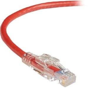 Black Box GigaBase 3 CAT5e 350-MHz Lockable Patch Cable (UTP), Red, 15-ft. (4.5-m) C5EPC70-RD-15