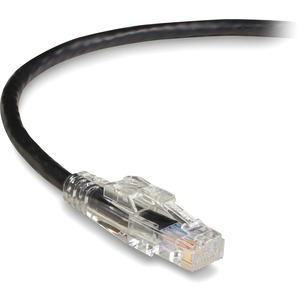 Black Box GigaBase 3 CAT5e 350-MHz Lockable Patch Cable (UTP), Black, 2-ft. (0.6-m) C5EPC70-BK-02