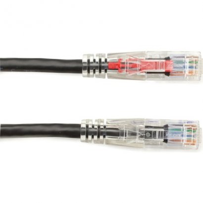 Black Box GigaBase 3 CAT5e 350-MHz Lockable Patch Cable (UTP), Black, 4-ft. (1.2-m) C5EPC70-BK-04