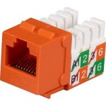 Black Box GigaBase2 CAT5e Jack, Universal Wiring, Orange, Single-Pack FMT926-R2