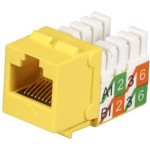 GigaBase2 CAT5e Jack with Universal Wiring, Yellow, 25-Pack FMT930-R2-25PAK