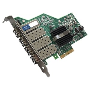 AddOn Gigabit Ethernet NIC Card with 4 Open SFP Slots PCIe x4 ADD-PCIE-4SFP