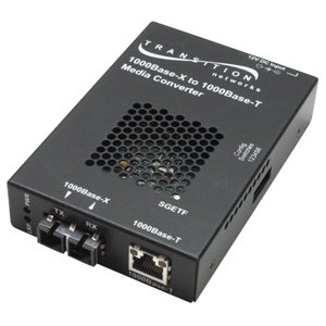 Transition Networks Gigabit Ethernet Stand-Alone Media Converter SGETF1040-110-NA