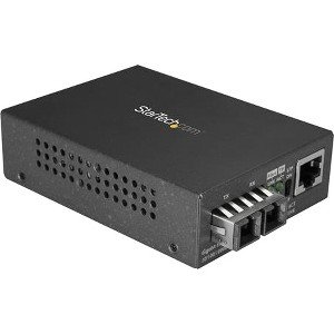 StarTech.com Gigabit Ethernet to SC Fiber Media Converter - 1000Base-LX - Single-mode - 10 km MCMGBSCSM10