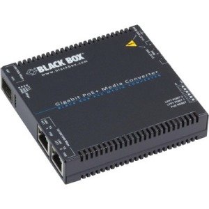 Black Box Gigabit PoE+ Media Converter - 10/100/1000BASE-T to SFP LGC5210A