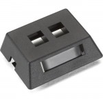 Black Box GigaStation2 Modular Furniture Wallplate - 2-Port, Black WPT459-MF