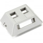 Black Box GigaStation2 Modular Furniture Wallplate - 2-Port, Gray WPT461-MF