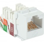 Black Box GigaTrue 2 CAT6A Keystone Jack - Unshielded, RJ45, White C6AJA70-WH-R2