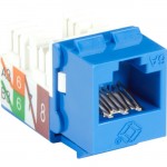 Black Box GigaTrue 2 CAT6A Keystone Jack - Unshielded, RJ45, Blue C6AJA70-BL-R2