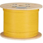 Black Box GigaTrue CAT6A 650-MHz Bulk Cable - Plenum, Solid, Yellow, 1000 ft C6ABC51-YL-1000