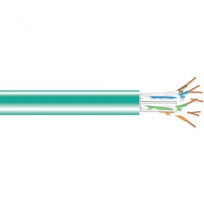 Black Box GigaTrue CAT6A 650-MHz Bulk Cable - Plenum, Solid, Green, 1000 ft C6ABC51-GN-1000