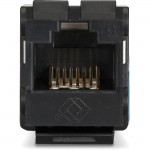 Black Box GigaTrue2 CAT6 Keystone Jack - Unshielded, 110 Punchdown Type, TAA, Black FMT631-R3