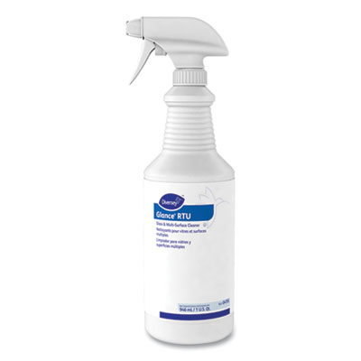 Diversey Glance Glass and Multi-Surface Cleaner, Original, 32 oz Spray Bottle, 12/Carton DVO04705