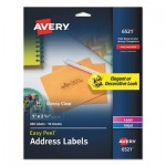 Avery Glossy Clear Easy Peel Mailing Labels w/ Sure Feed Technology, Inkjet/Laser Printers, 1 x 2.63, 30/Sheet