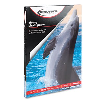 IVR99450 Glossy Photo Paper, 8-1/2 x 11, 50 Sheets/Pack IVR99450