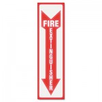 Headline Sign Glow In The Dark Sign, 4 x 13, Red Glow, Fire Extinguisher USS4793