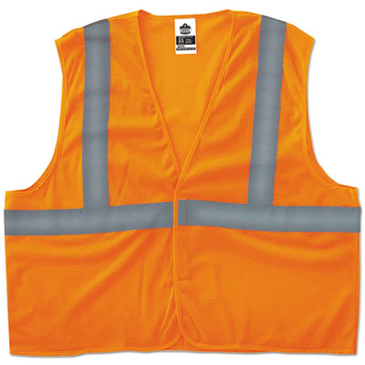 Ergodyne GloWear 8205HL Type R Class 2 Super Econo Mesh Vest, Orange, 2XL/3XL EGO20967