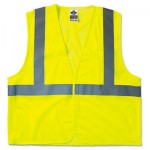 Ergodyne GloWear 8210HL Class 2 Economy Vest, Polyester Mesh, Hook Closure, Lime, L/XL EGO21025