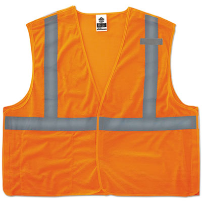 Ergodyne GloWear 8215BA Type R Class 2 Econo Breakaway Mesh Vest, Orange, L/XL EGO21065