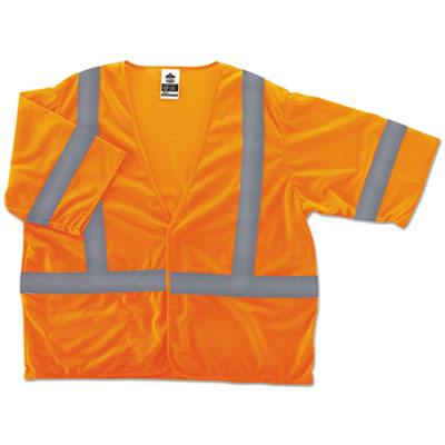 Ergodyne GloWear 8310HL Type R Class 3 Economy Mesh Vest, Orange, L/XL EGO22015