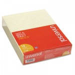 UNV22000 Glue Top Writing Pads, Legal Rule, Letter, Canary, 50-Sheet Pads/Pack, Dozen UNV22000