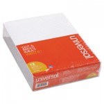 UNV41000 Glue Top Writing Pads, Narrow Rule, Letter, White, 50-Sheet Pads/Pack, Dozen UNV41000