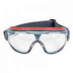 3M GoggleGear 500Series Safety Goggles, AntiFog, Red/Black Frame, Clear Lens,10/Ctn MMMGG501SGAF