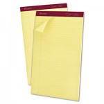 Ampad Gold Fibre Pads, 8 1/2 x 14, Canary, 50 Sheets, Dozen TOP20030