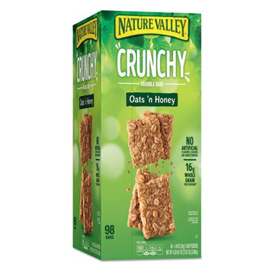Granola Bars, Oats & Honey, 1.5 oz Bar, 49/Carton GNM827622