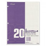 Mead Graph Paper, Quadrille (4 sq/in), 8 1/2 x 11, White, 20 Sheets/Pad, 12 Pads/Pack MEA19010