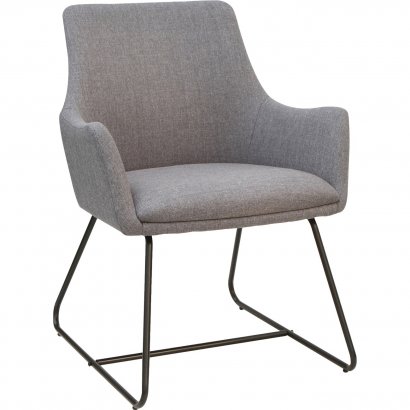 Lorell Gray Flannel Guest Chair with Sled Base 68562