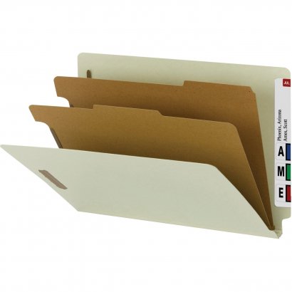 Smead Gray/Green 100% Recycled End Tab Classification Folders 29802