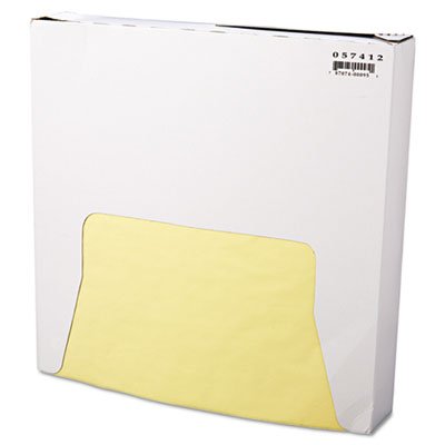 P057412 Grease-Resistant Wrap/Liner, 12 x 12, Yellow, 1000/Box, 5 Boxes/Carton BGC057412