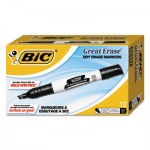 BIC Great Erase Grip Chisel Tip Dry Erase Marker, Black, Dozen BICGDEM11BK