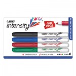 BIC GDEP41 AST Great Erase Grip Fine Point Dry Erase Marker, Assorted, 4/Set BICGDEP41ASST