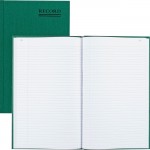 Rediform Green Bookcloth Margin Record Book 56151